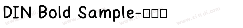 DIN Bold Sample字体转换